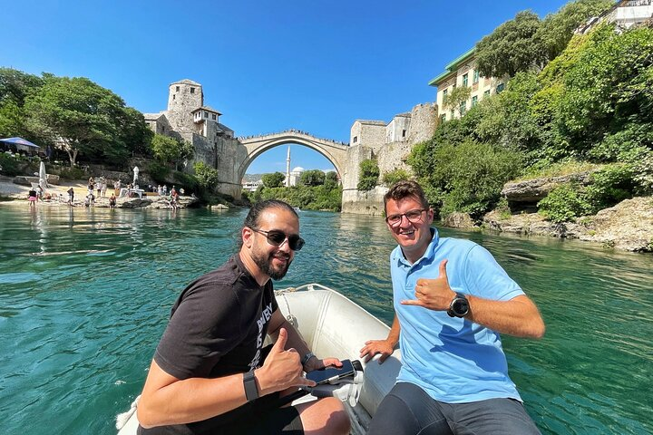 Boat tour. It is offered right below the famous bridge in Mostar.